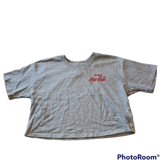 Coca-Cola Tops - Coca‎ Cola Crop Top Size S Gray T-Shirt Coke Girls Ladies  Grey